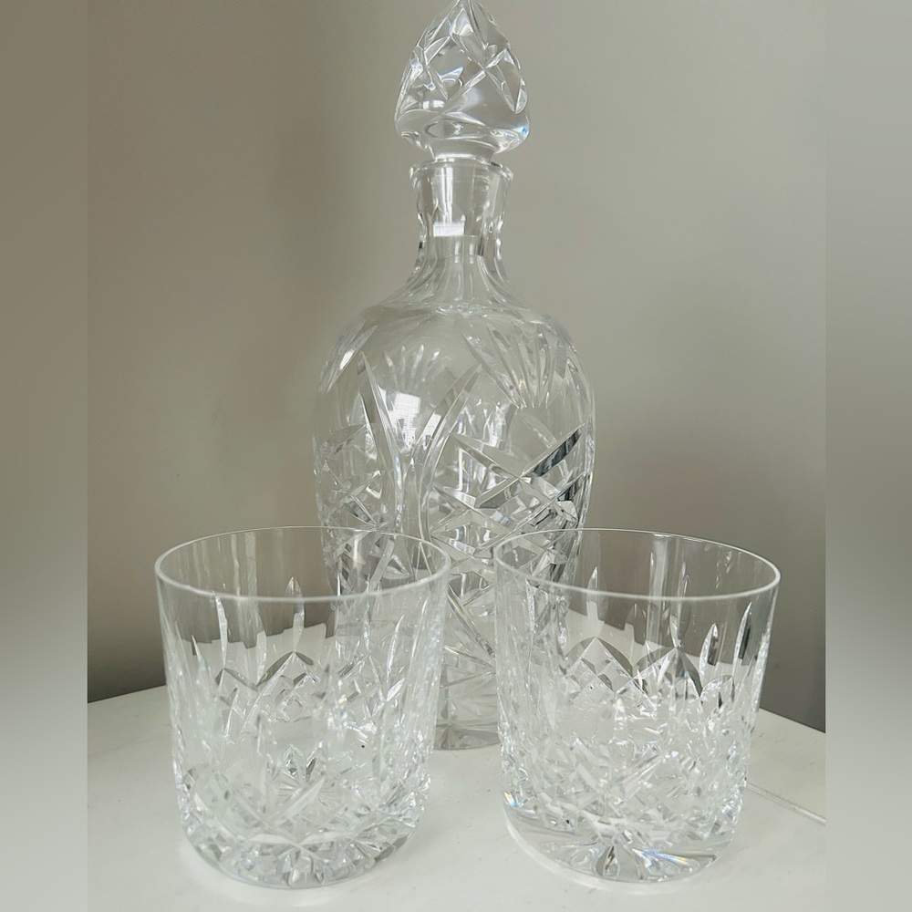 Vintage Crystal Decanter and Glass Set